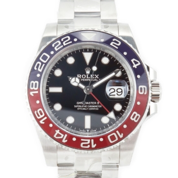 ROLEX GMT Master II 126710 Pepsi 40mm 904L Oyster Bracelet 40mm Black Dial Replica Super Clone Watch