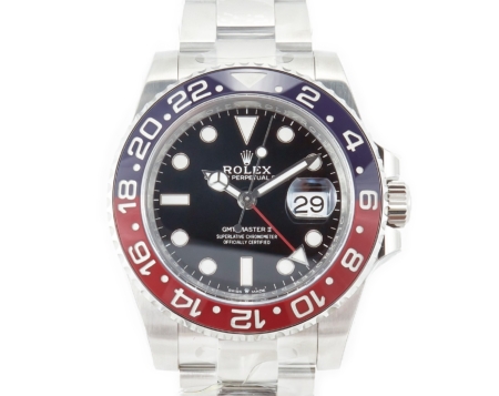 ROLEX GMT Master II 126710 Pepsi 40mm 904L Oyster Bracelet 40mm Black Dial Replica Super Clone Watch