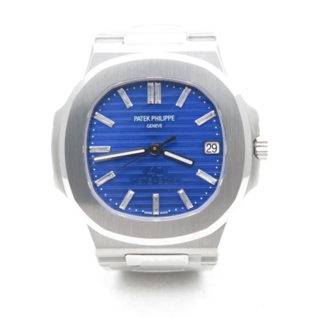 Patek Philippe - Nautilus Jumbo 5711 40th Anniversary SS Bracelet Blue Dial Replica Super Clone Watch