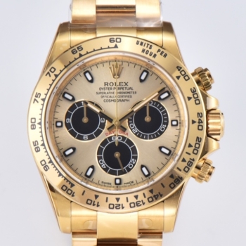 ROLEX Daytona 116508 40mm GoldBlack Dial 4130 Movement Super Clone