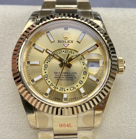 ROLEX Skydweller 326938 42mm Yellow Gold 23J Movement Super Clone