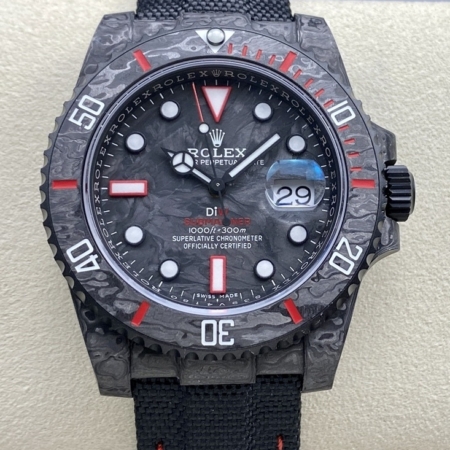 ROLEX Submariner DIW 40mm Carbon Case BlackRed 3135 Movement Replica Super Clone