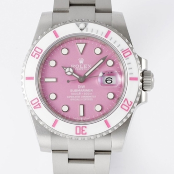 ROLEX Submariner DIW 40mm Fuchsia Pink Dial 3135 Movement Super Clone