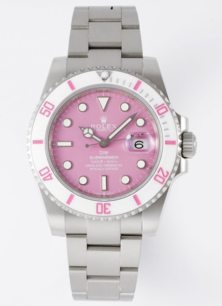 ROLEX Submariner DIW 40mm Fuchsia Pink Dial 3135 Movement Super Clone