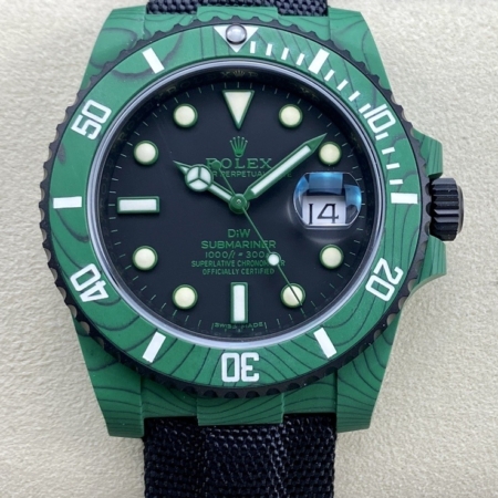 ROLEX Submariner DIW 40mm Green Carbon Case Black Dial 3135 Movement Replica Super Clone