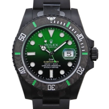 ROLEX Submariner DIW 40mm Parakeet DLC Case BlackGreen Dial 3135 Movement Super Clone