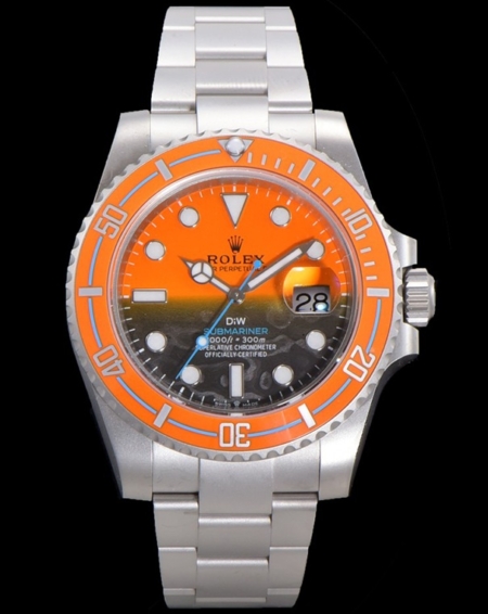 ROLEX Submariner DIW 40mm Persimmon BlackOrange Dial 3135 Movement Super Clone Replica