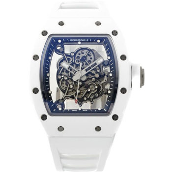 Richard Mille - RM055 Bubba Watson White Ceramic Rubber Strap Replica Super Clone Watch