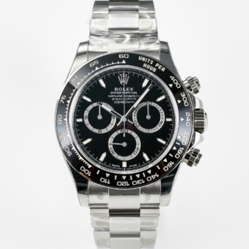 ROLEX Daytona 126500 40mm Stainless Steel Black Bezel Black Dial Replica Super Clone Watch