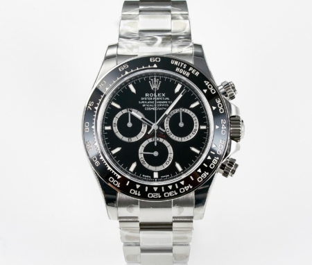 ROLEX Daytona 126500 40mm Stainless Steel Black Bezel Black Dial Replica Super Clone Watch