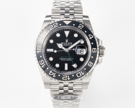ROLEX GMT Master II 126710 40mm Bruce Wayne BlackGrey Ceramic Bezel Black Dial Replica Super Clone Watch