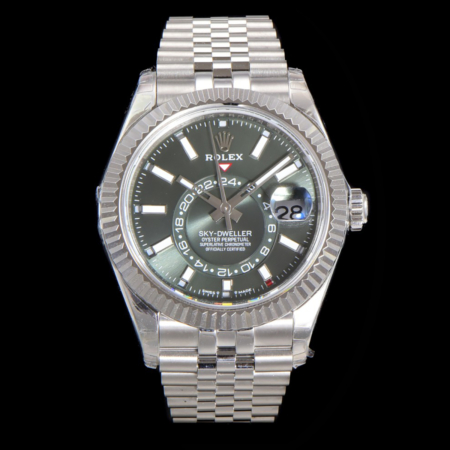 ROLEX Skydweller 336934 42mm Stainless Steel Jubilee Bracelet Mint Green Dial Replica Super Clone Watch